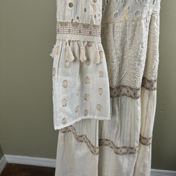 NAOO Nation AK Outfits Women S Dress 3/4 bell sleeve, 3 tiers BOHO peasant - Picture 7 of 10